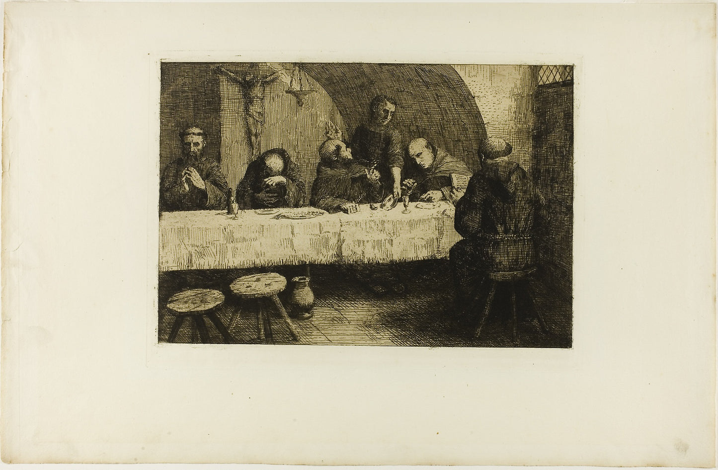 The Refectory - Alphonse Legros, Poster Print Wall Art