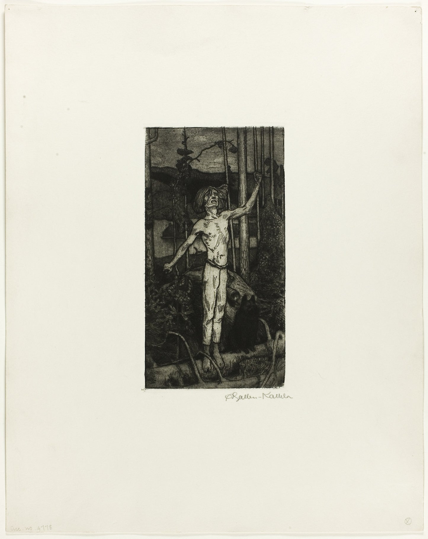 Kullervo Cursing - Axeli Gallen-Kallela, Poster Print Wall Art