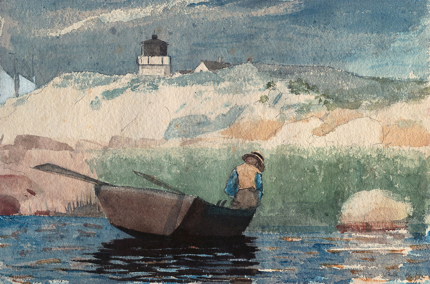 Boy in Boat, Gloucester - Winslow Homer, Poster Print Wall Art