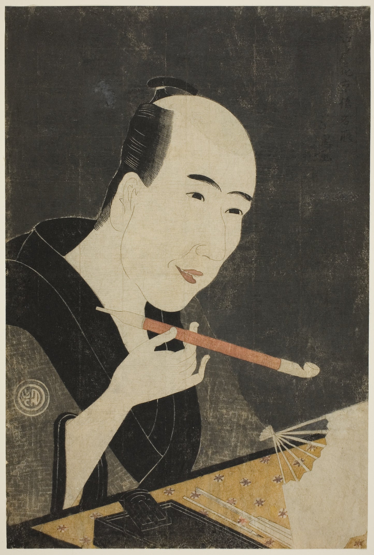 Portrait of Santo Kyoden, the Master of Kyobashi (Edo hana Kyobashi natori) - Rekisentei Eiri, Poster Print Wall Art
