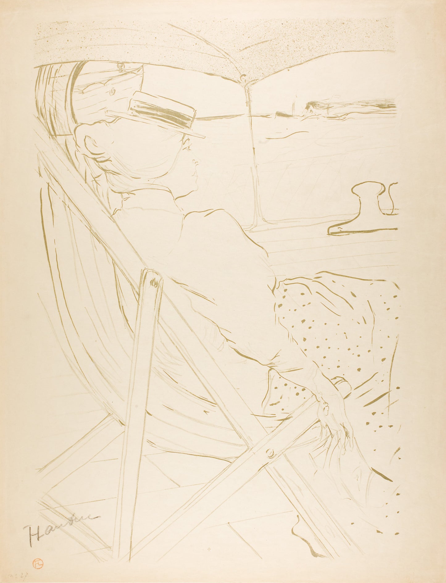 The Passenger in Cabin 54—A Cruise - Henri de Toulouse-Lautrec, Poster Print Wall Art
