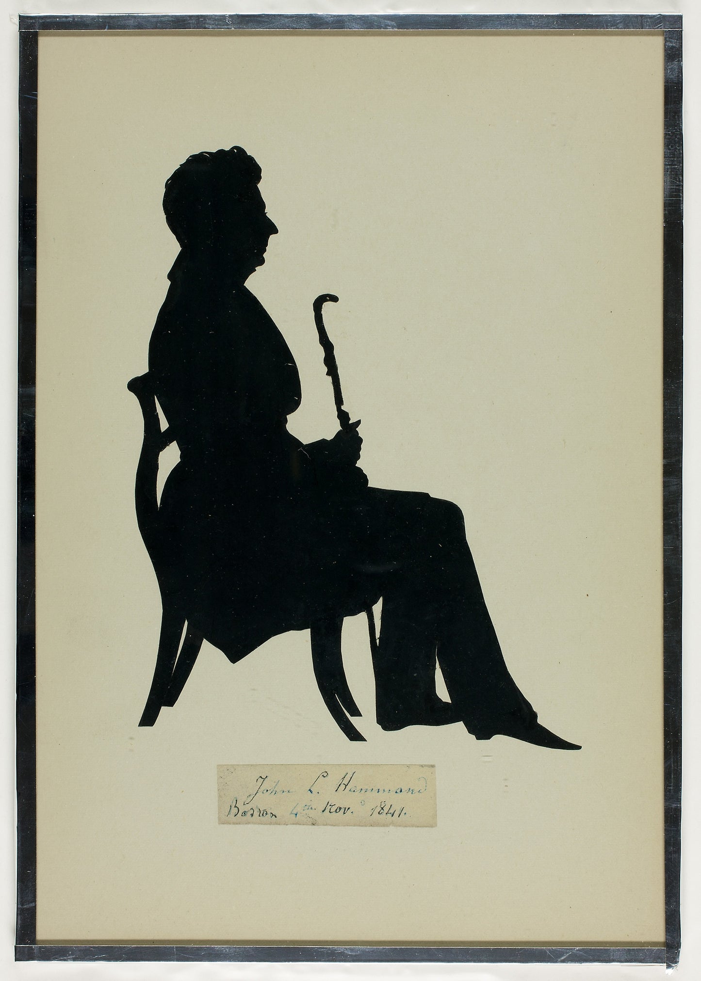 John L. Hammond Seated - Auguste Edouart, Poster Print Wall Art