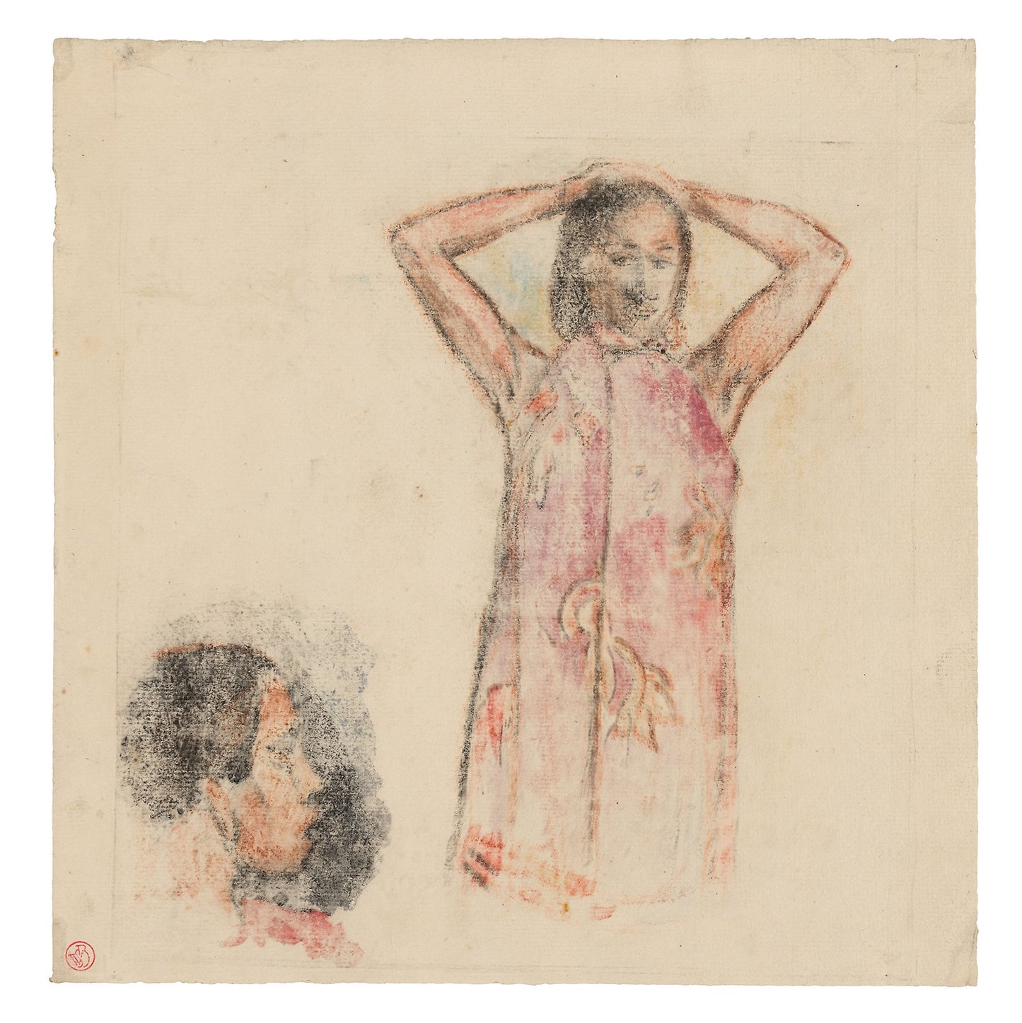 Tahitian Girl in Pink Pareu - Paul Gauguin, Poster Print Wall Art