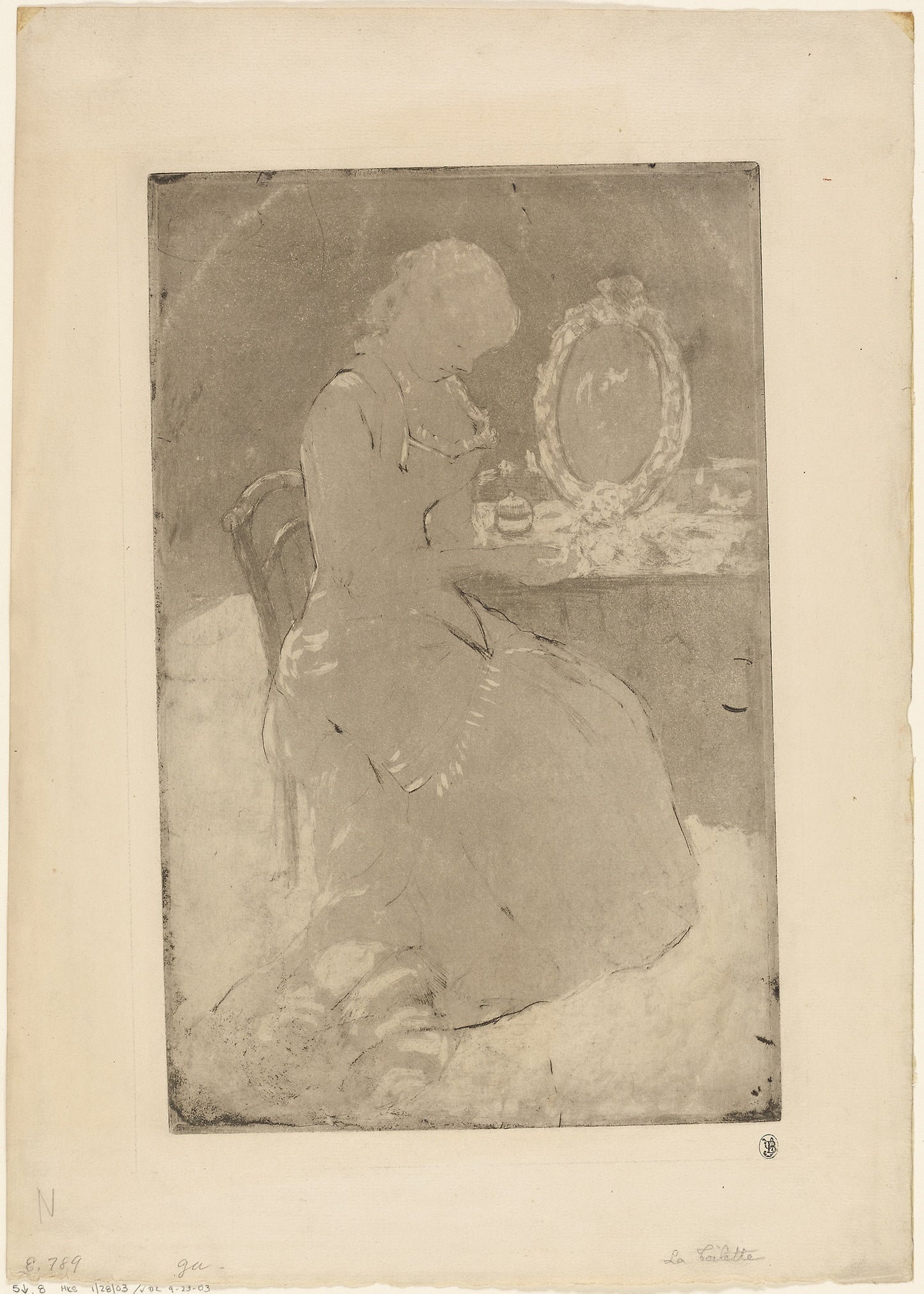 At the Dressing Table - Mary Cassatt, Poster Print Wall Art