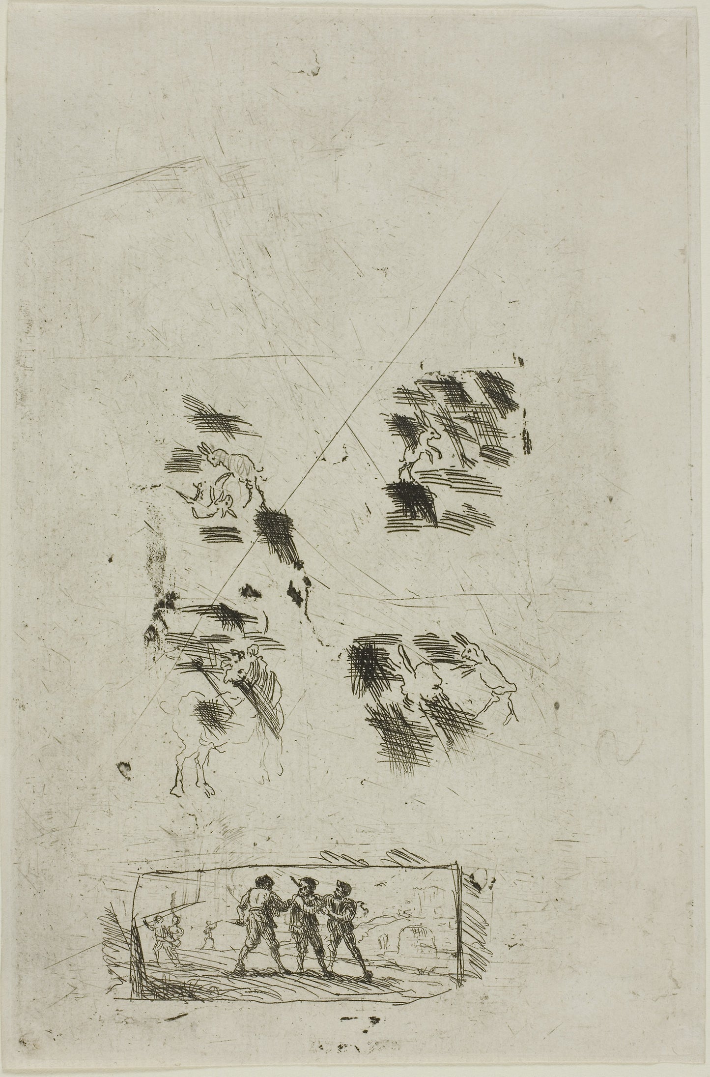 Study for a Scene with Brigands - Claude Lorrain, Poster Print Wall Art
