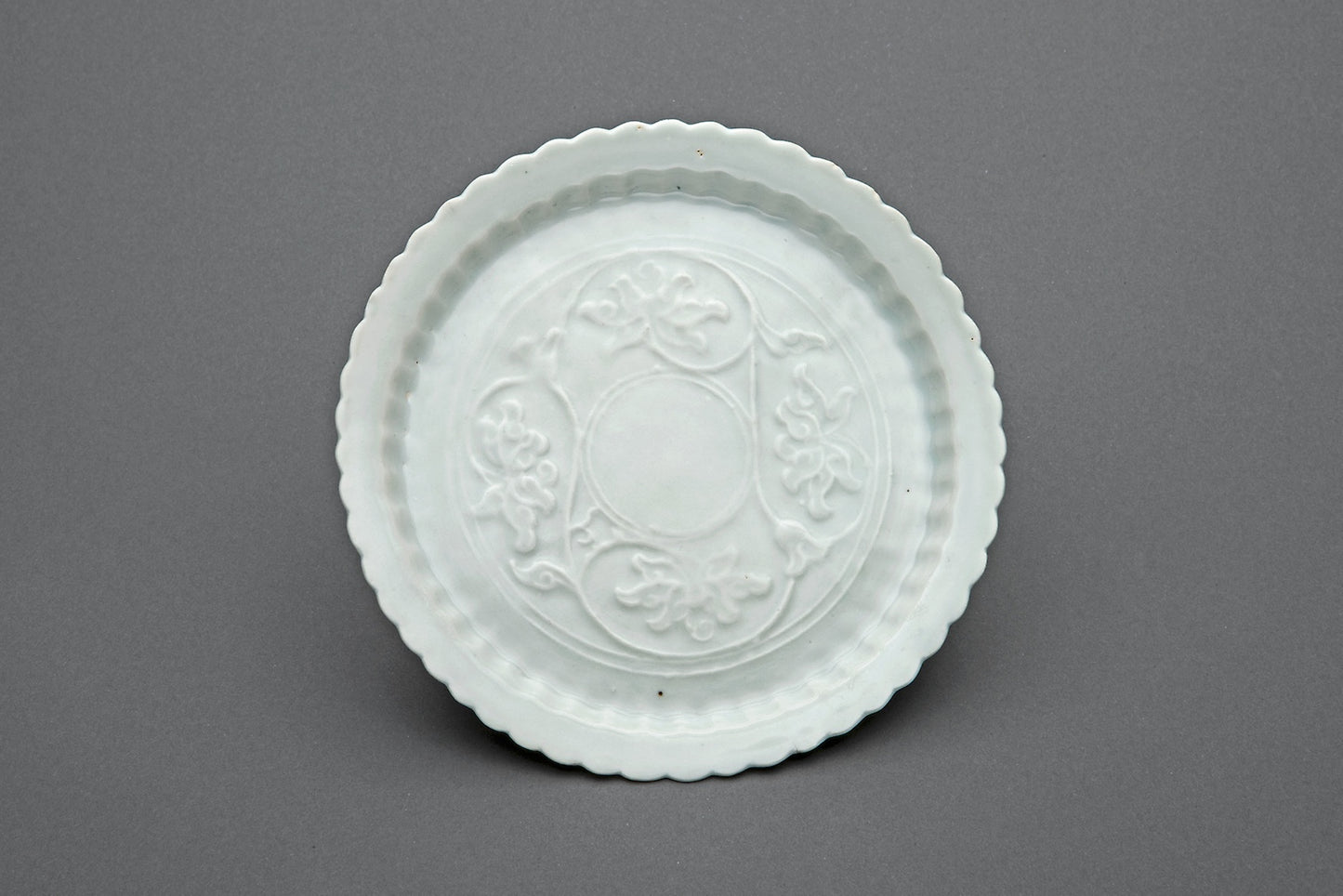 Lobed Dish with Lotus Scrolls - China, Poster Print Wall Art
