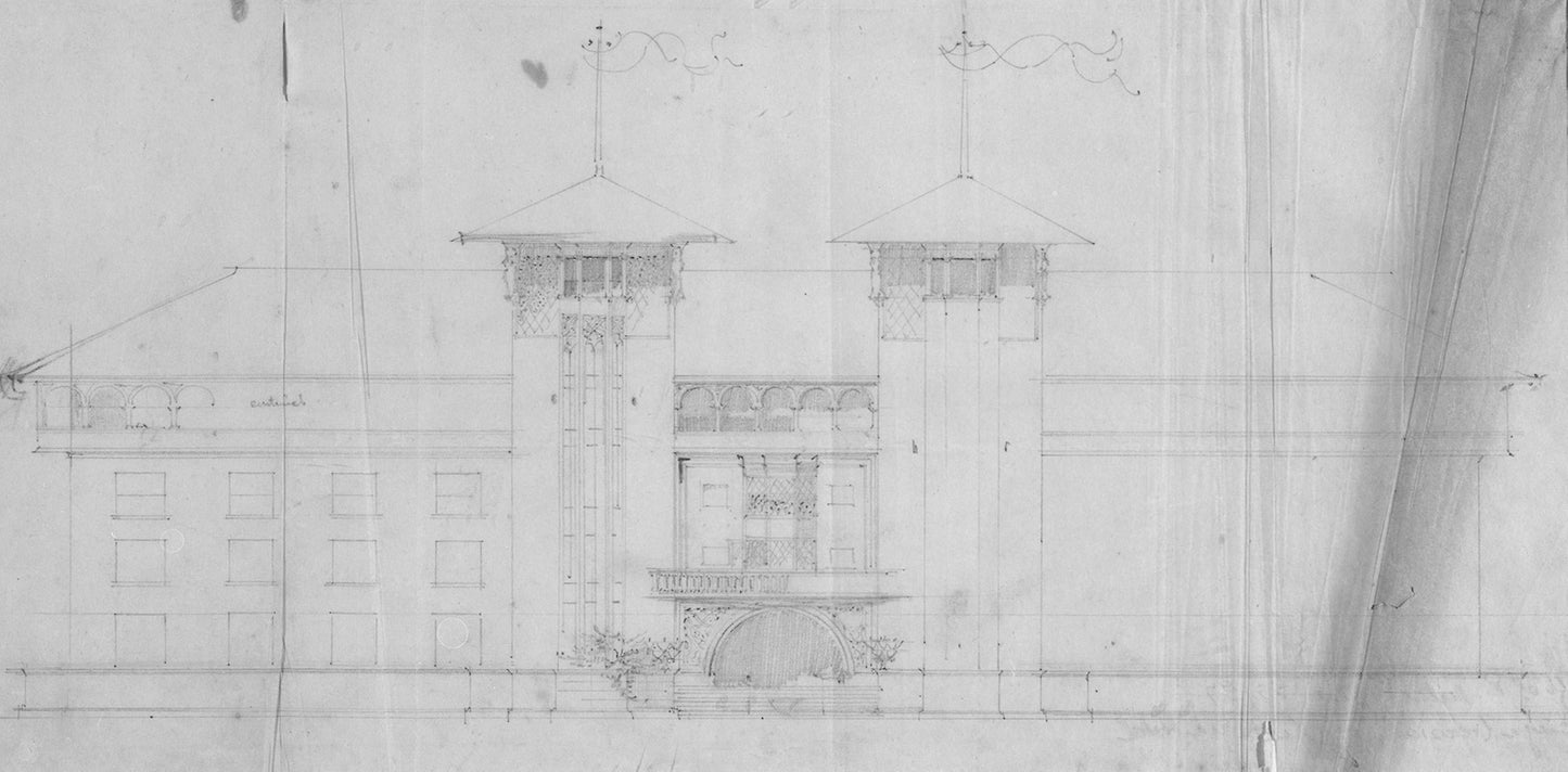 Chattanooga Hotel Project, Chattanooga, Tennessee, Elevation: Adler & Sullivan, Architects, Poster Print Wall Art