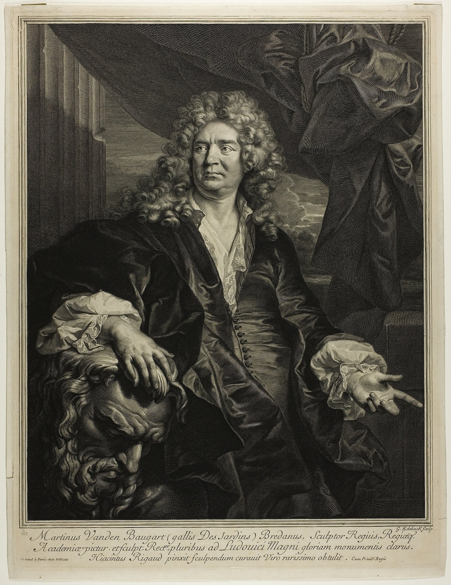 Martin Vanden Bogaert Desjardins - Gérard Edelinck (French, born Flanders, 1640-1707), Poster Print Wall Art
