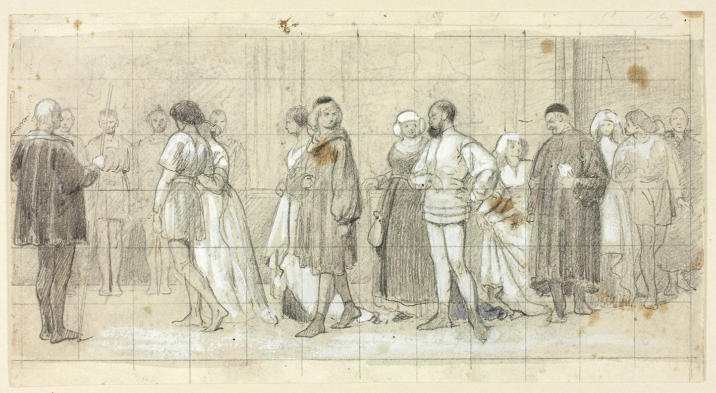 Figures in Procession - Henry Stacy Marks, Poster Print Wall Art