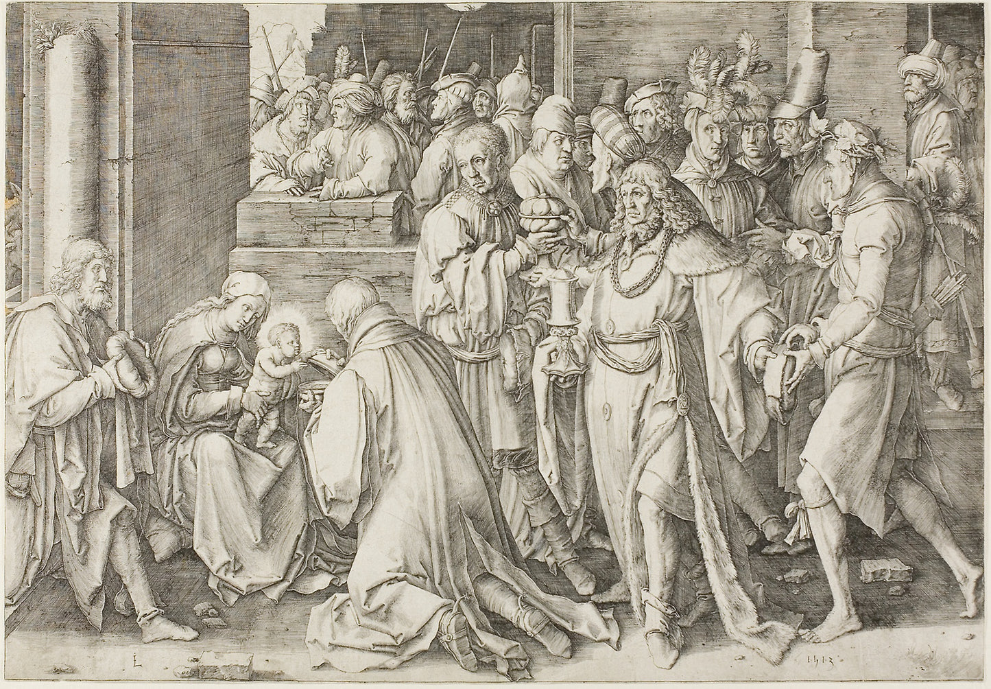 The Adoration of the Magi - Lucas van Leyden, Poster Print Wall Art