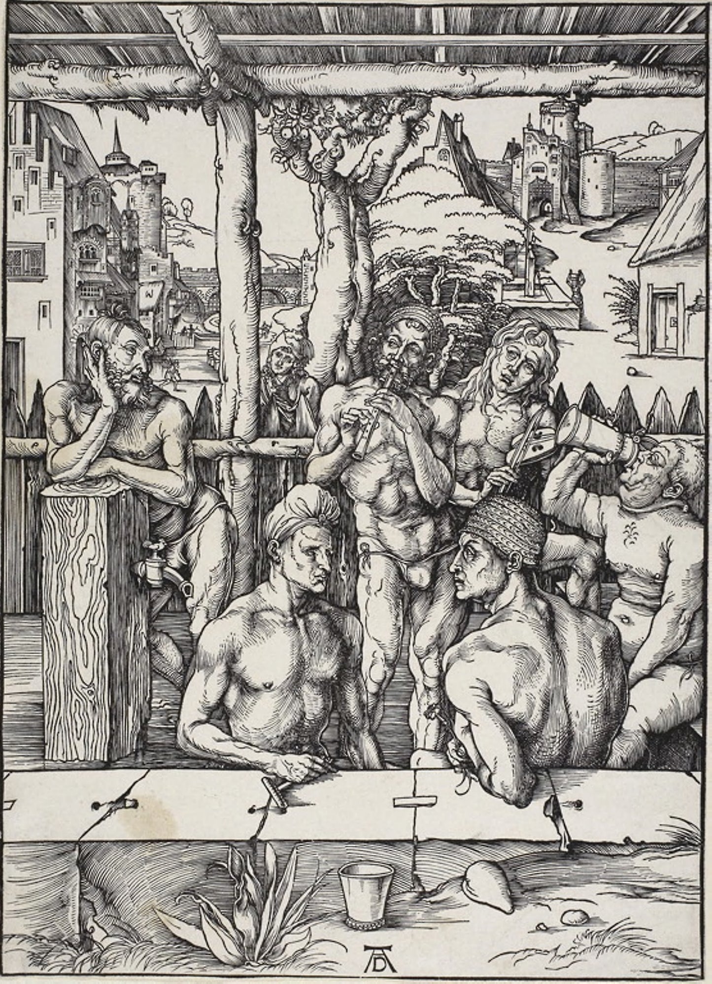 The Men's Bath - Albrecht Dürer, Poster Print Wall Art