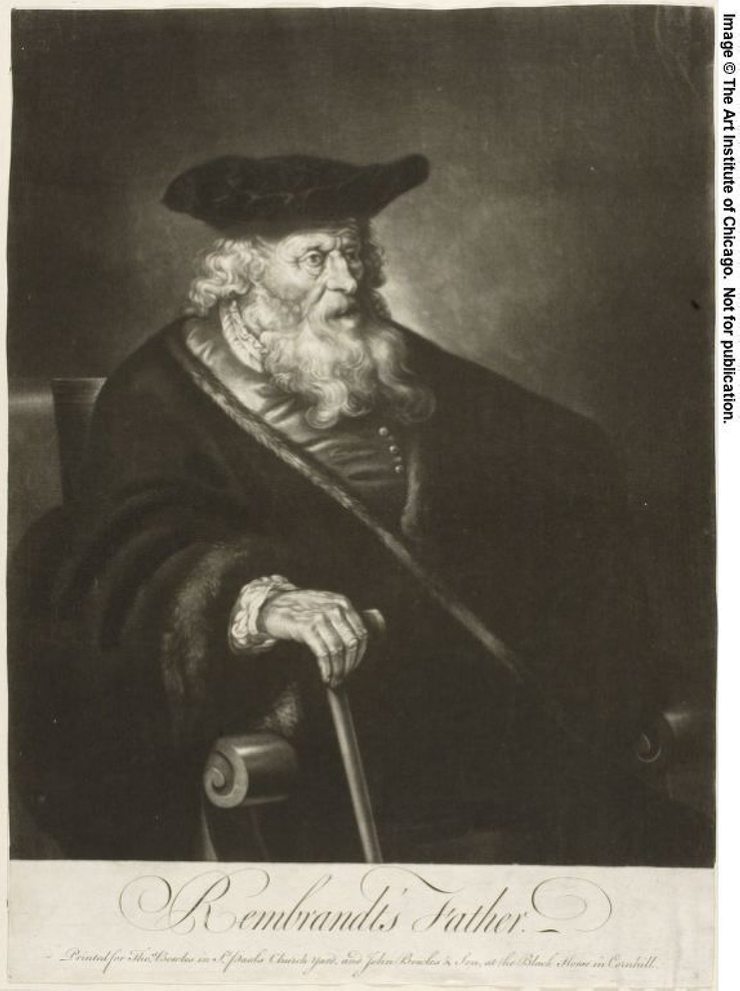 Rembrandt's Father - James McArdell (Irish, c. 1710-1765), Poster Print Wall Art