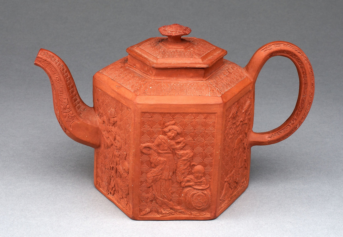 Hexagonal Teapot - Staffordshire, England, Poster Print Wall Art