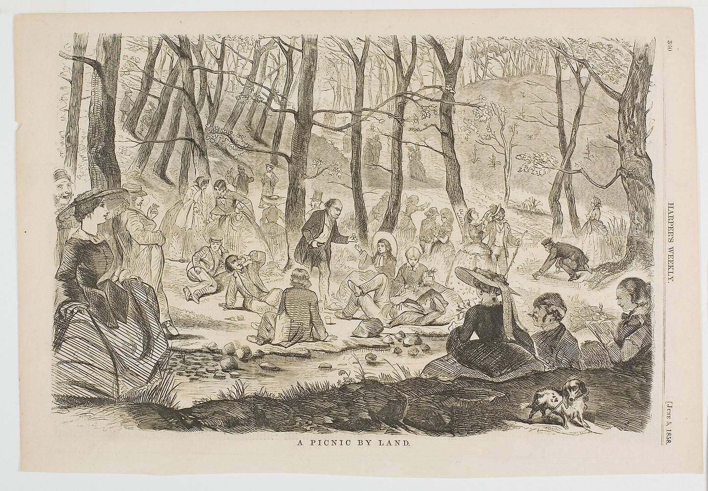 A Picnic - Land - Winslow Homer (American, 1836-1910), Poster Print Wall Art