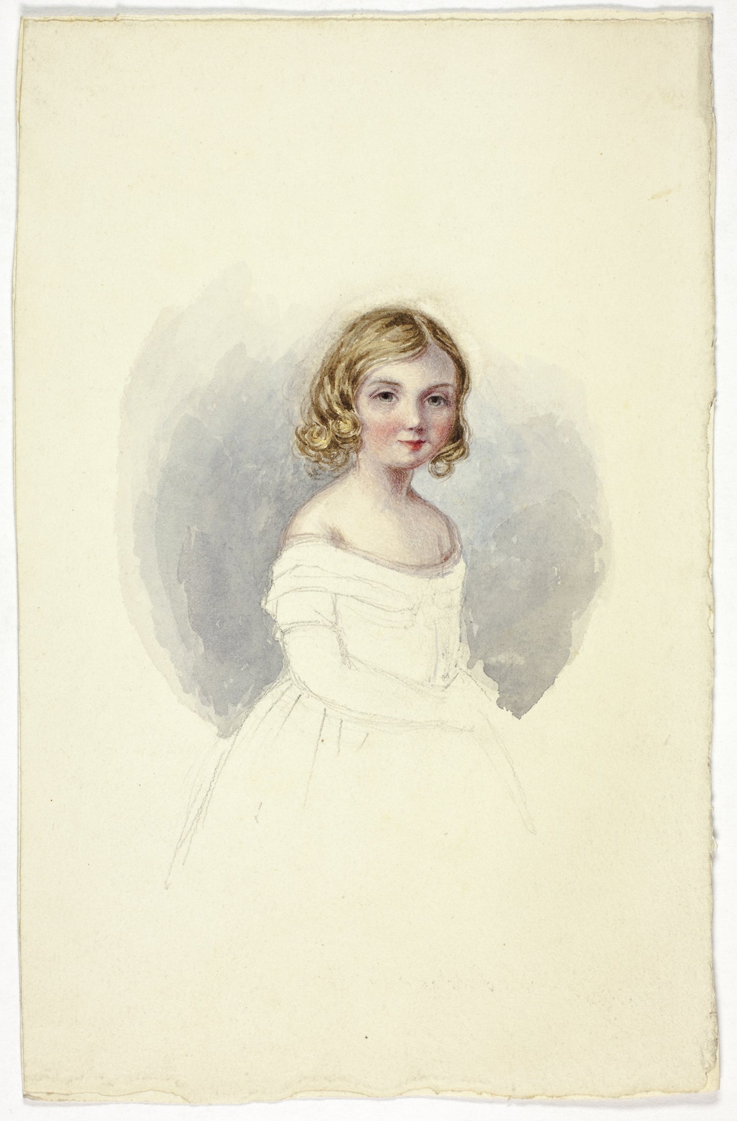Portrait of Young Girl with Shoulderless Gown - Elizabeth Murray, Poster Print Wall Art