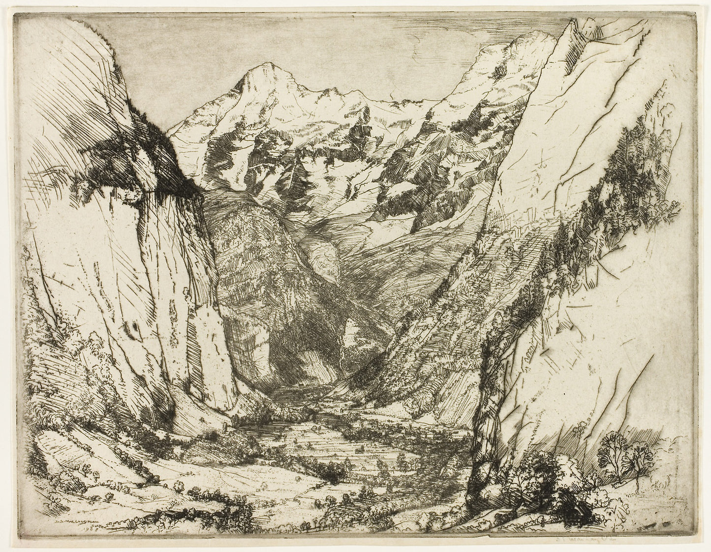 The Lauterbrunnen - Donald Shaw MacLaughlan, Poster Print Wall Art