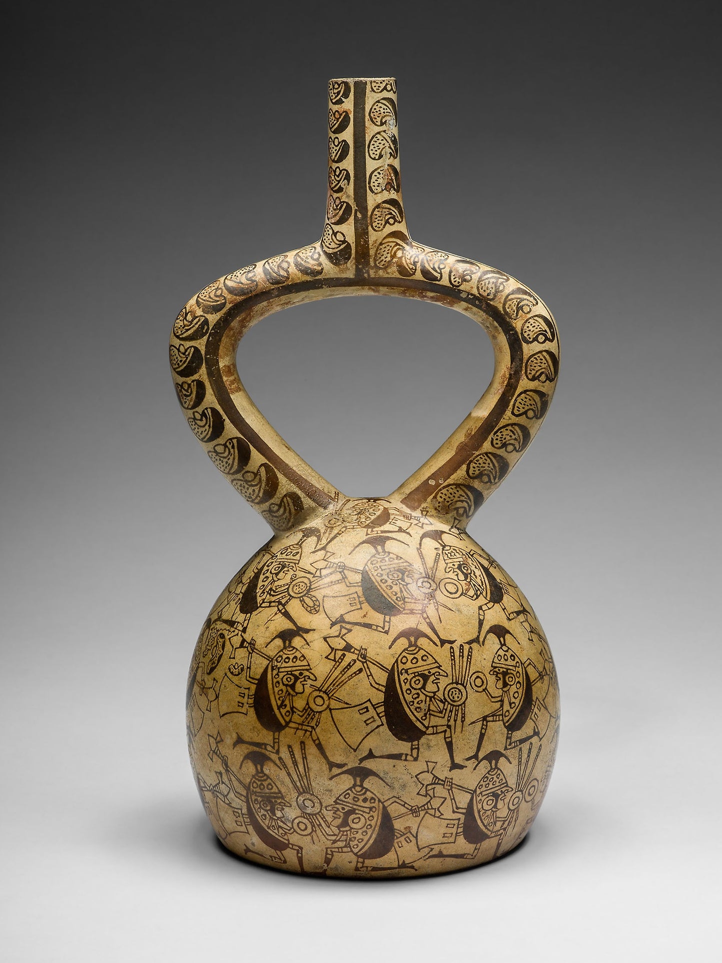 Vessel Depicting the Assault of Bean Warriors - Moche, Poster Print Wall Art