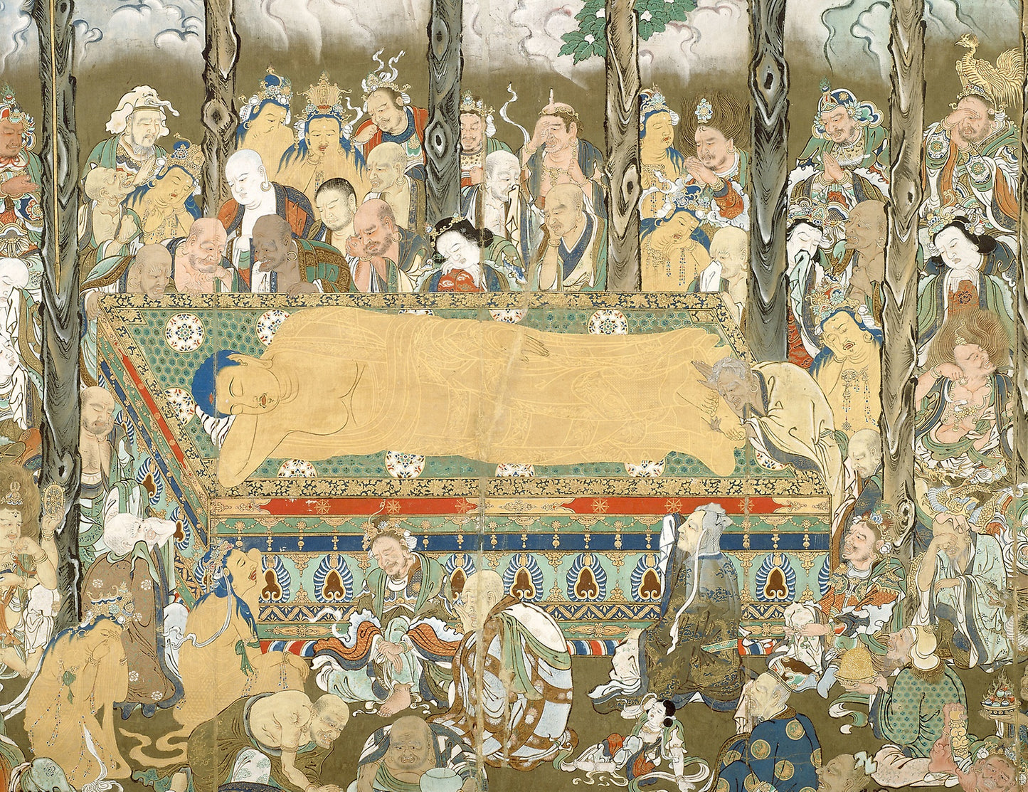 Nehan - Death of the Buddha - Artist unknown, Poster Print Wall Art
