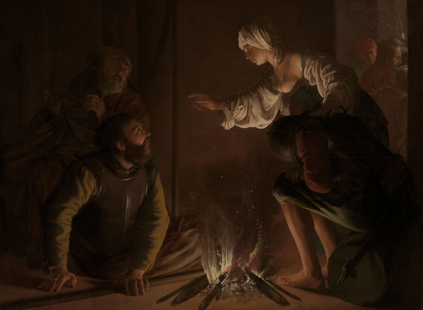 The Denial of Saint Peter - Hendrick ter Brugghen, Poster Print Wall Art