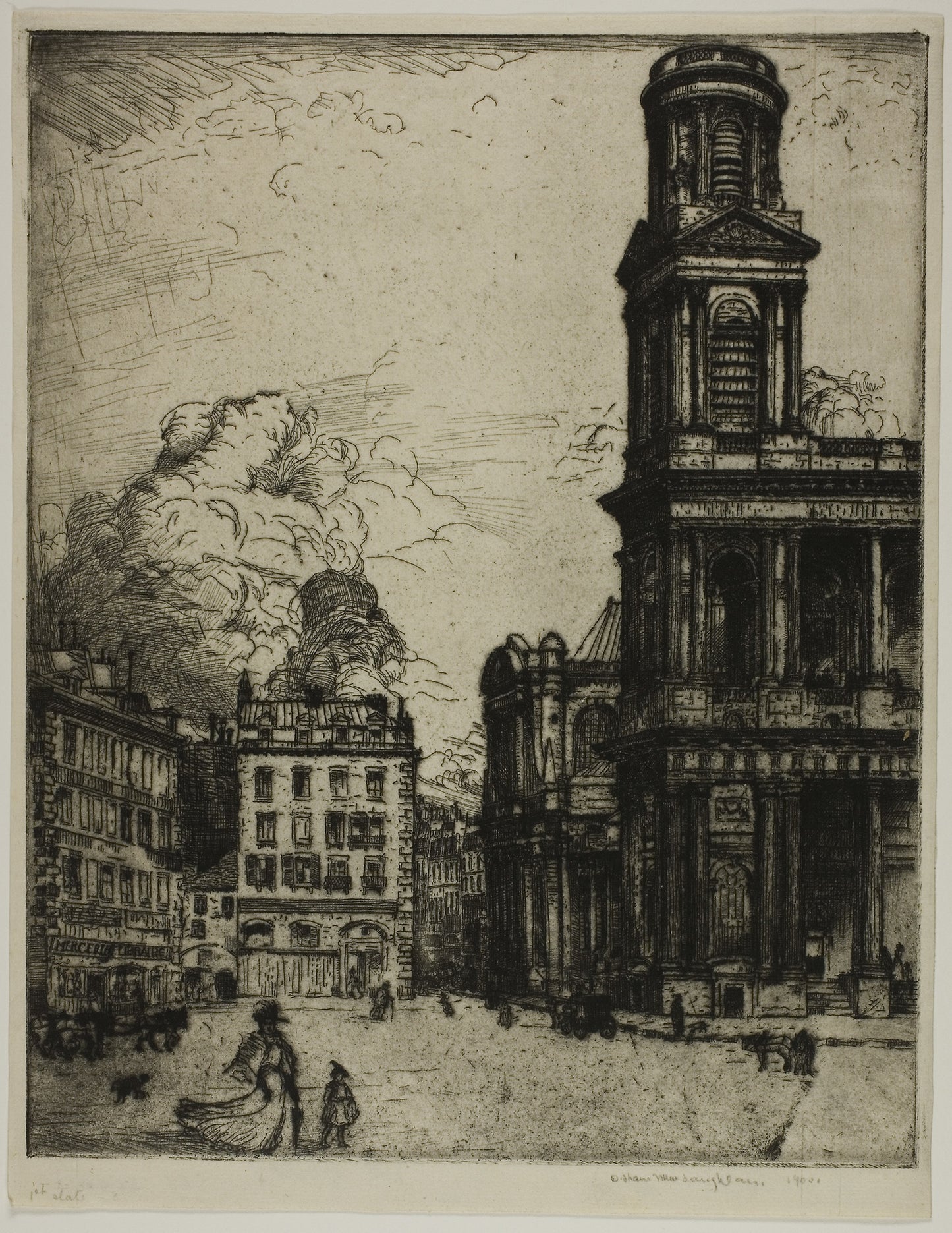 Saint Sulpice, Paris - La Grande Tour - Donald Shaw MacLaughlan, Poster Print Wall Art