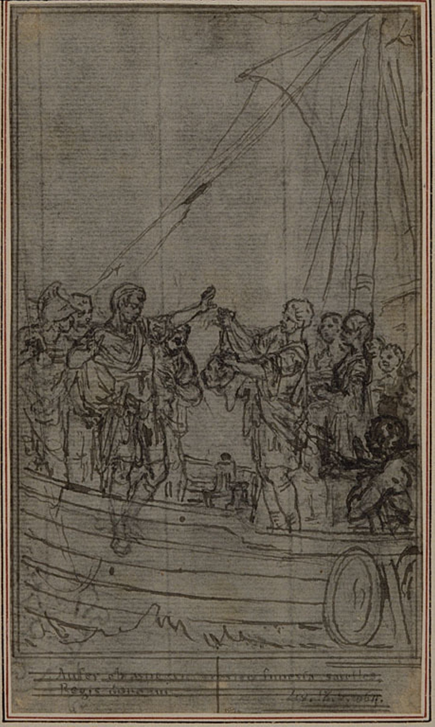 Study for Lucain's "La Pharsale", Canto IX - Hubert François Gravelot, Poster Print Wall Art