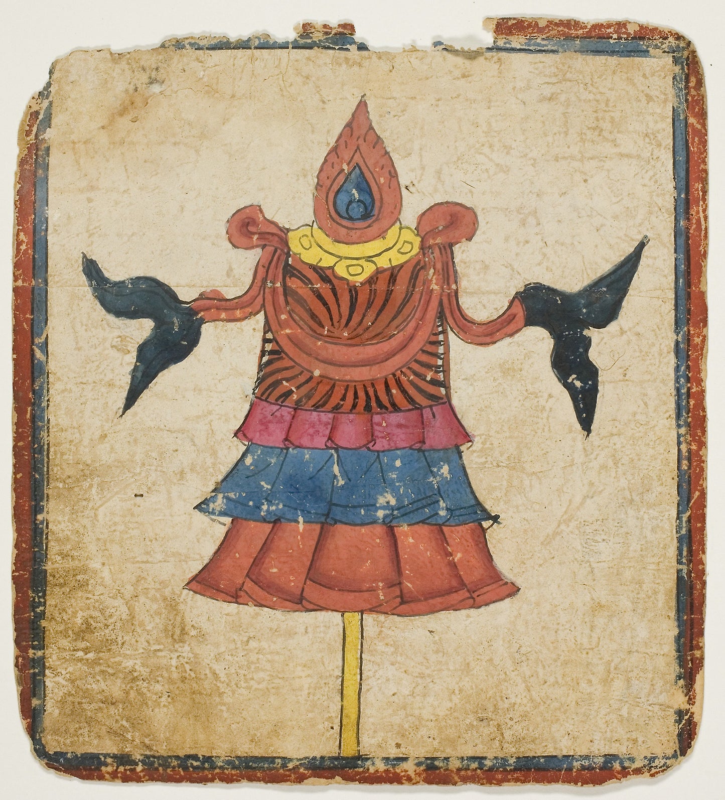 The Victory Banner (Dhwaja), from a Set of Initiation Cards (Tsakali) - Tibet, Poster Print Wall Art