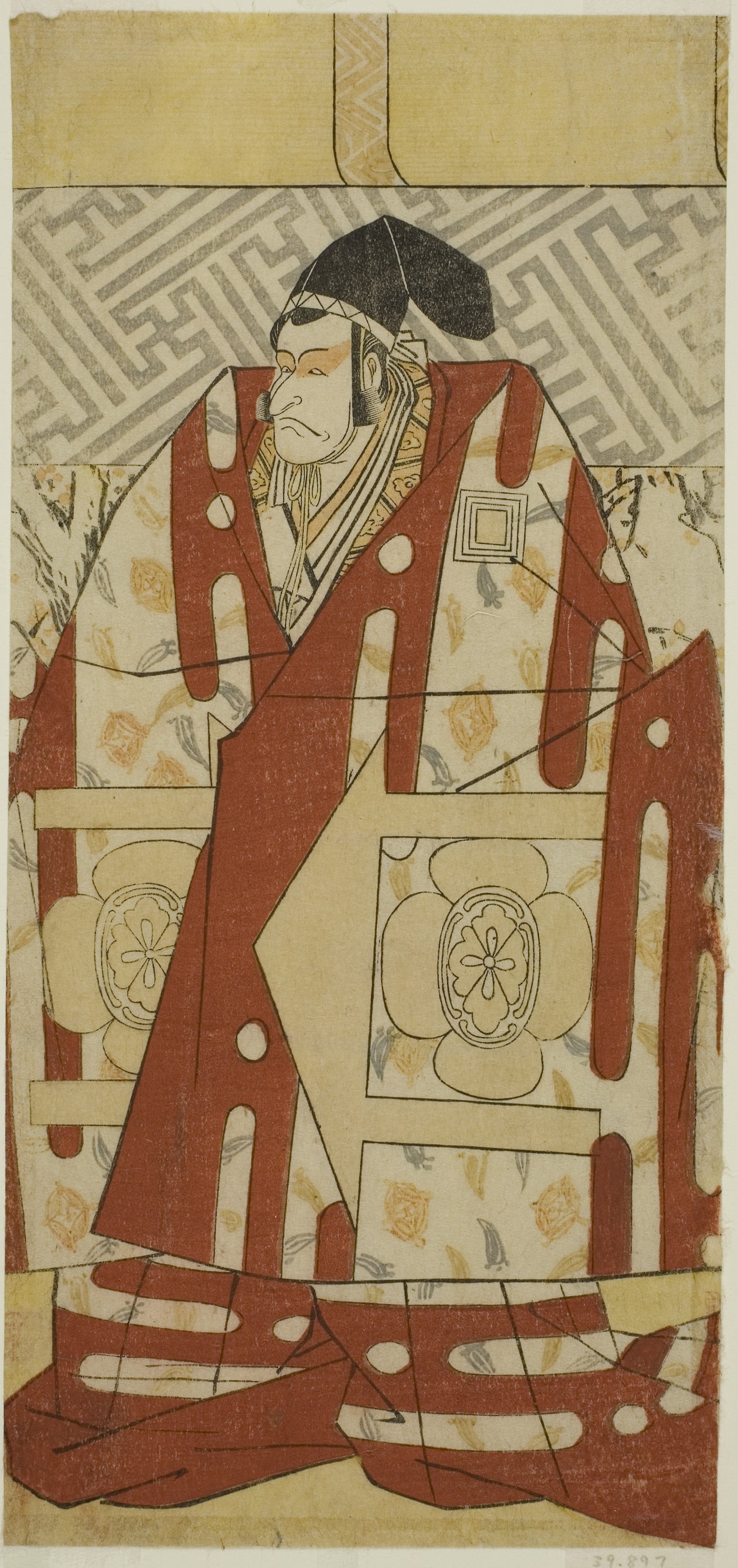 The Actor Ichikawa Danjuro V as Kudo Suketsune in the Play Koi no Yosuga Kanegaki Soga, Performed at the Ichimura Theater in the First Month, 1789 - Katsukawa Shun'ei, Poster Print Wall Art