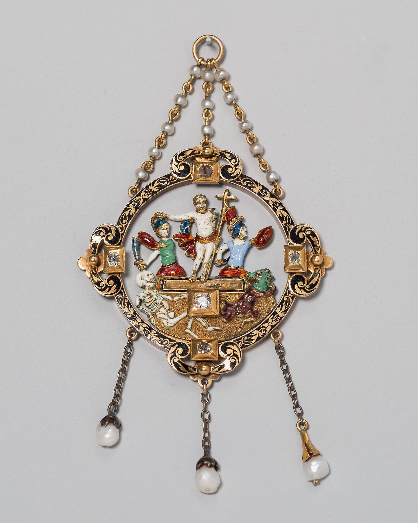 Pendant with Resurrection - Northern European, possibly Austrian (Vienna), Poster Print Wall Art