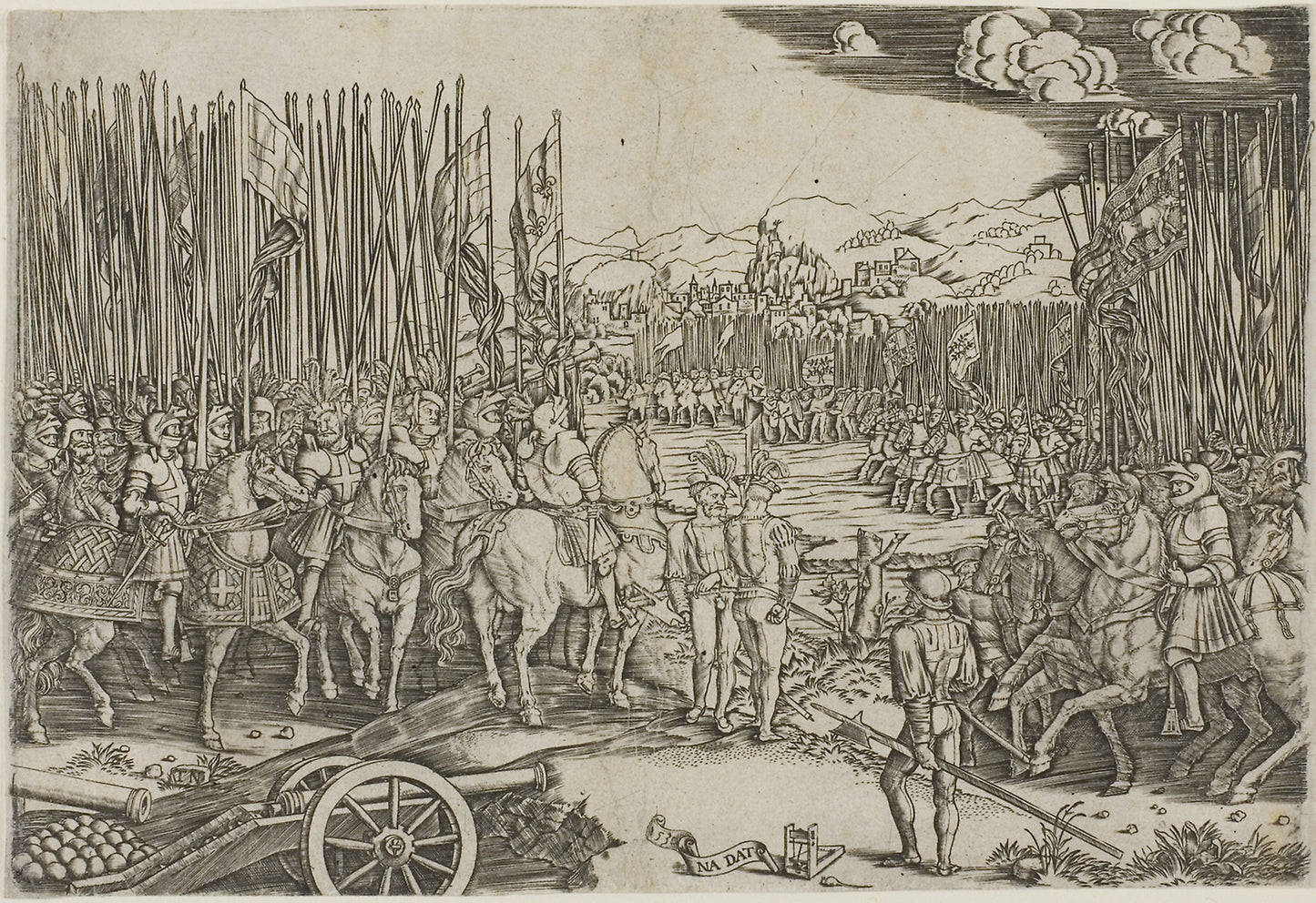 The Two Armies at the Battle of Ravenna, 1512 - Master with the Mousetrap, Poster Print Wall Art