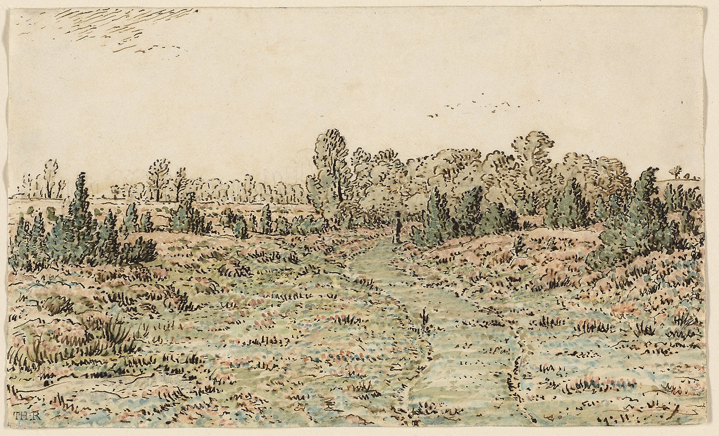 Footpath in the Barbizonnières - Theodore Rousseau, Poster Print Wall Art