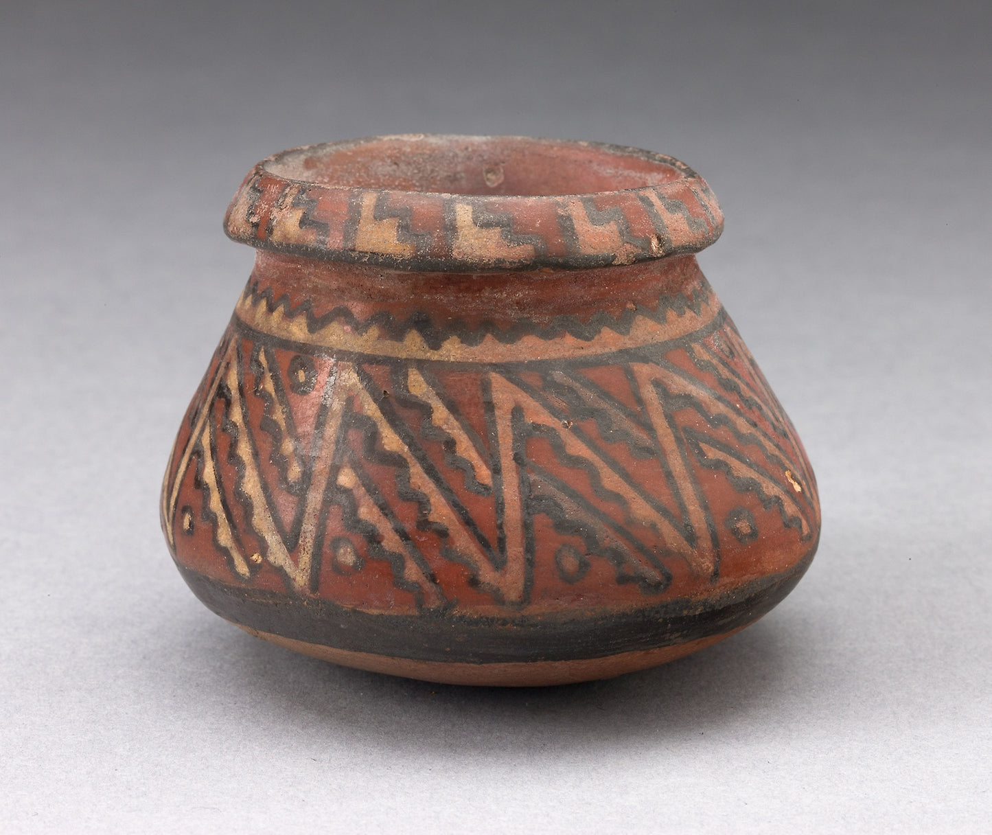 Miniature Jar with Textile-Like Geometric Pattern - Inca, Poster Print Wall Art