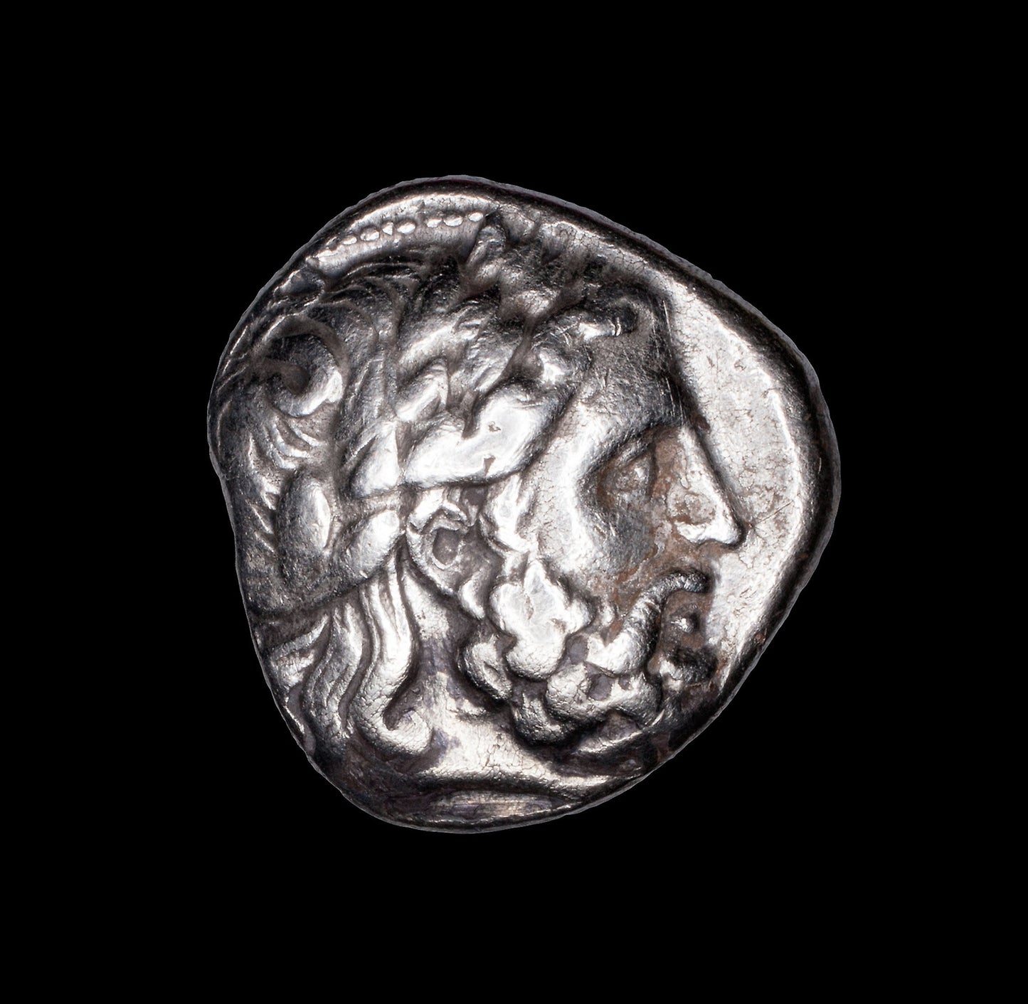 Tetradrachm (Coin) Depicting the God Zeus - Greek, Poster Print Wall Art