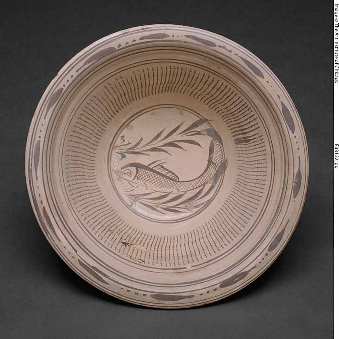 Large Basin with Carp and Waterweeds - China, Poster Print Wall Art