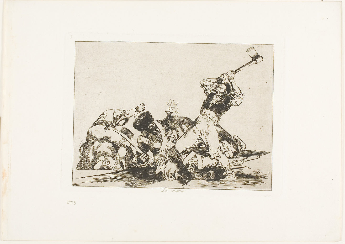 The Same, plate three from The Disasters of War - Francisco José de Goya y Lucientes, Poster Print Wall Art