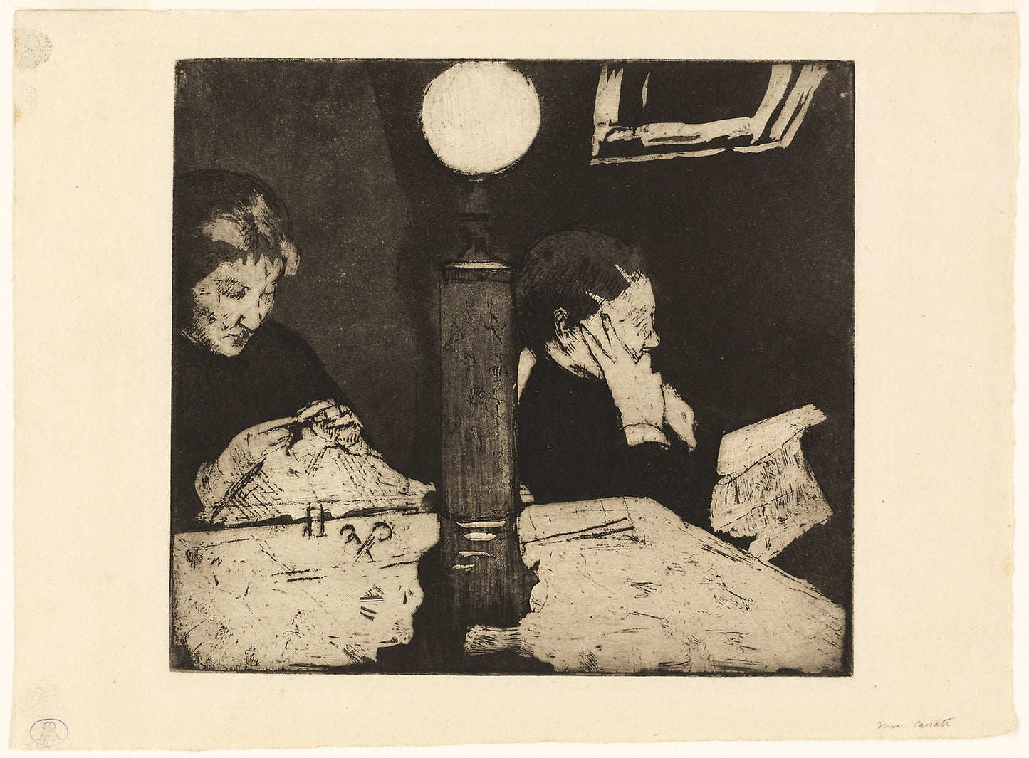 Under the Lamp - Mary Cassatt, Poster Print Wall Art