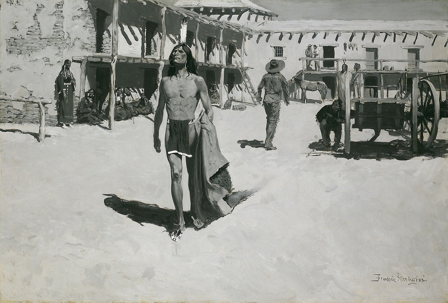 Nothing But Cheerful Looks Followed the Bat - Frederic Remington, Poster Print Wall Art