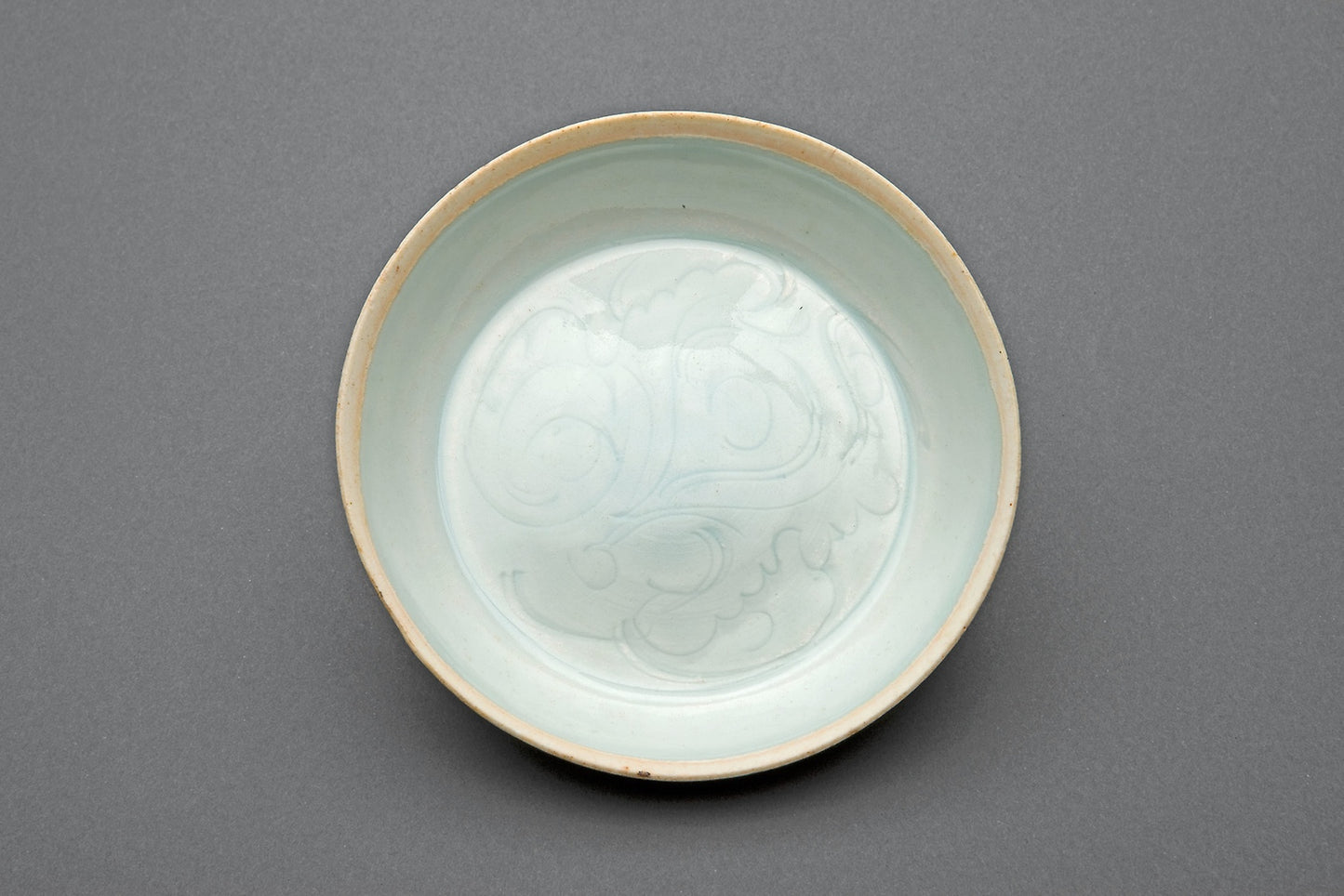 Dish with Sketchy Floral Scrolls - China, Poster Print Wall Art