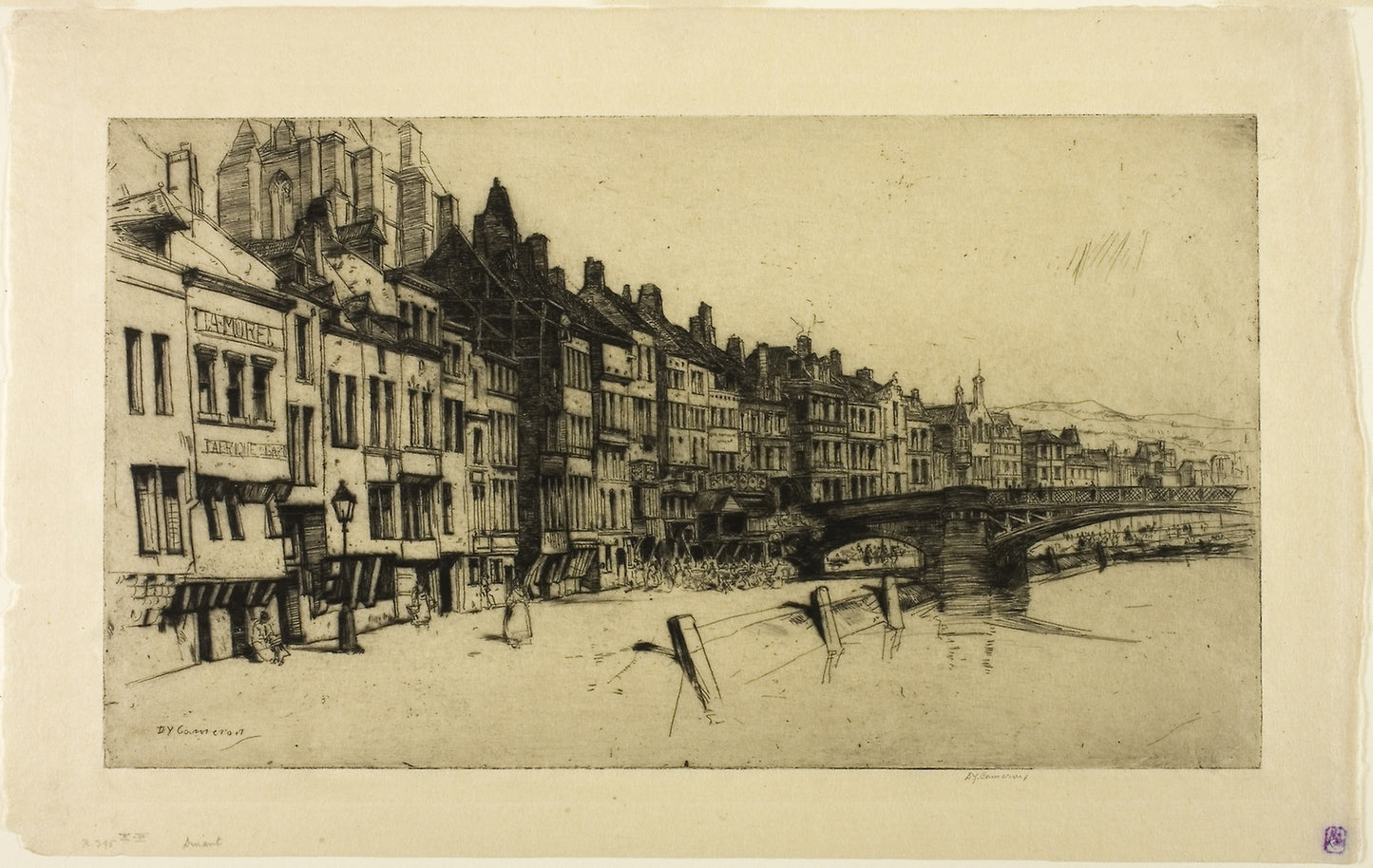 Dinant, plate nine from the Belgian Set - David Young Cameron, Poster Print Wall Art