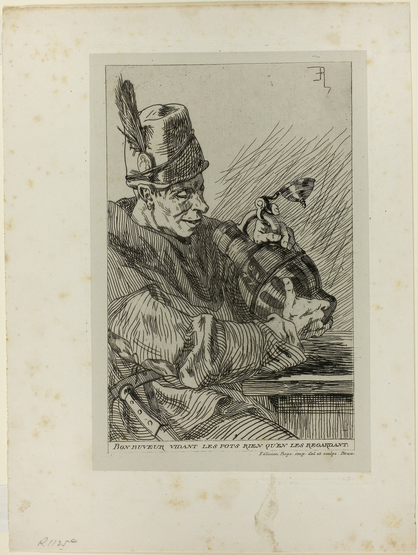 The Drinker - Félicien Rops, Poster Print Wall Art