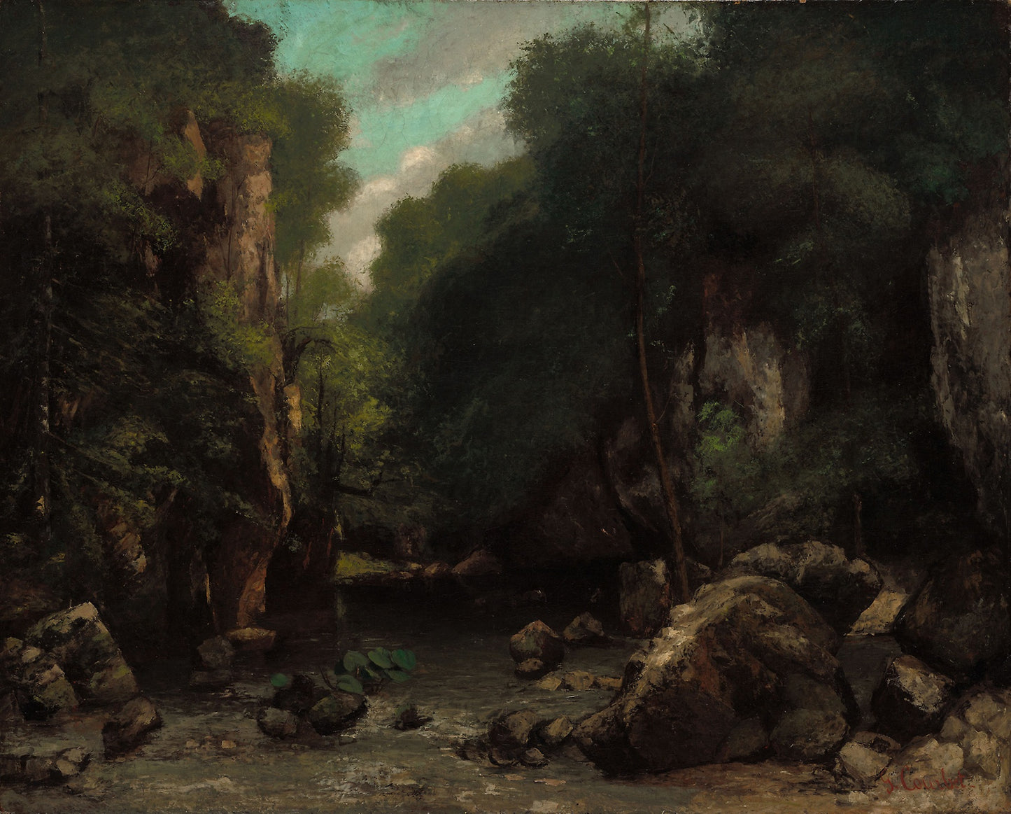 The Valley of Les Puits-Noir - Gustave Courbet, Poster Print Wall Art