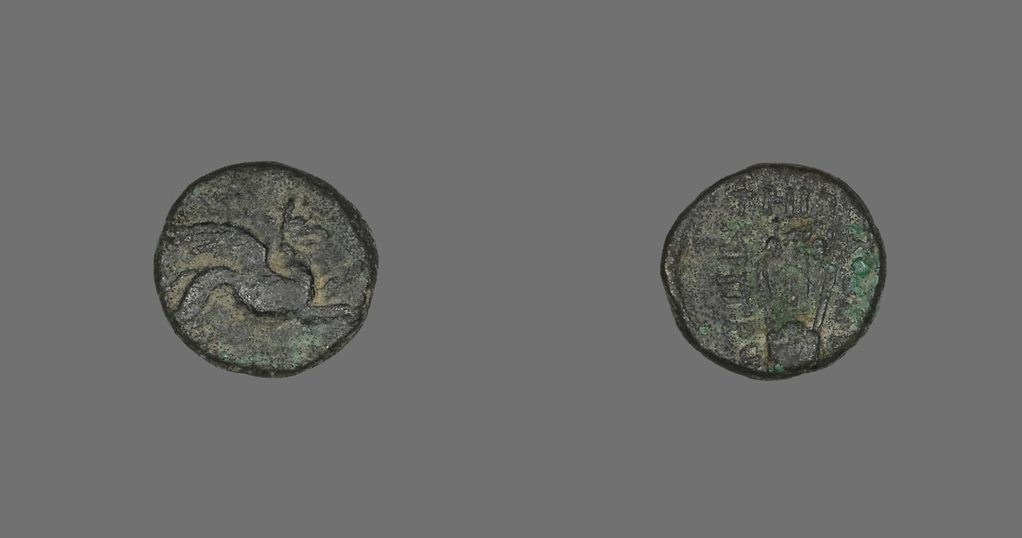 Coin Depicting a Griffin - Greek, minted in Teos, Ionia, Poster Print Wall Art