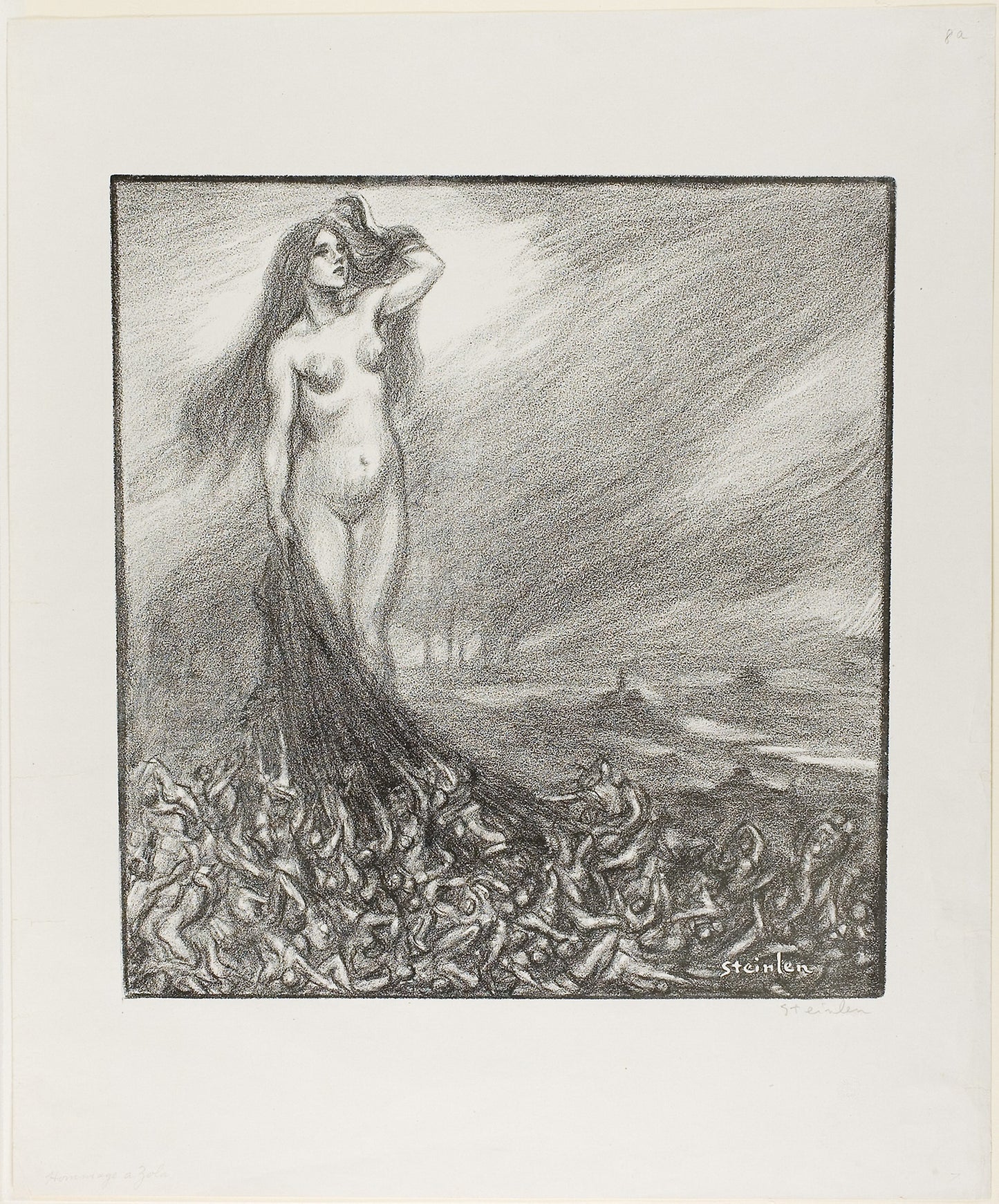 Homage to Zola - Théophile-Alexandre Steinlen (French, born Switzerland, 1859-1923), Poster Print Wall Art