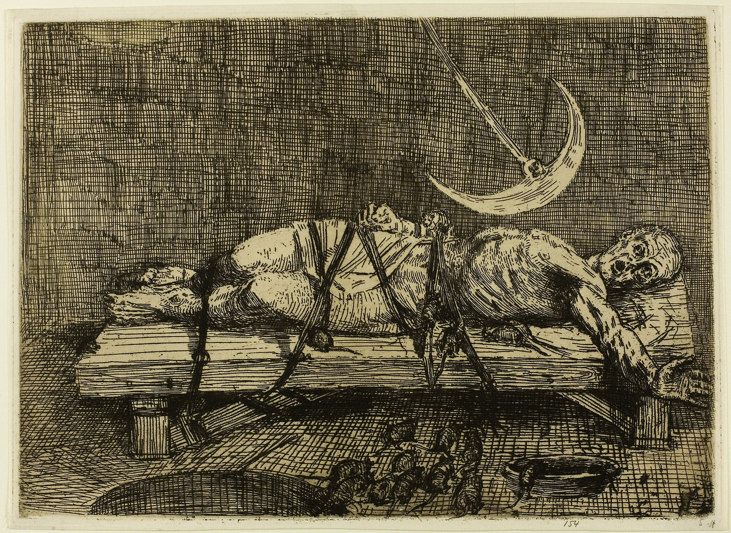 The Pit and the Pendulum, second Plate - Alphonse Legros, Poster Print Wall Art