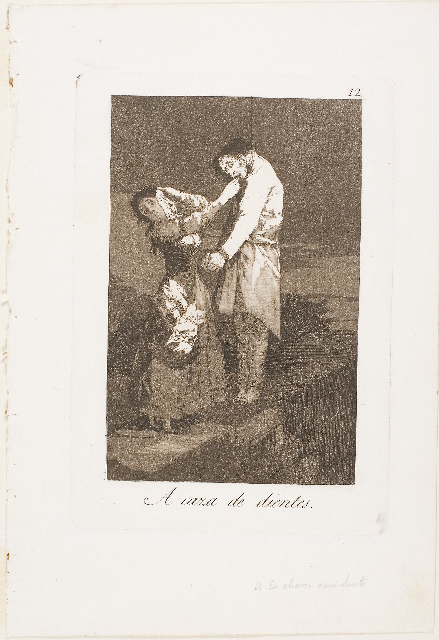 Out Hunting for Teeth, plate twelve from Los Caprichos - Francisco José de Goya y Lucientes, Poster Print Wall Art