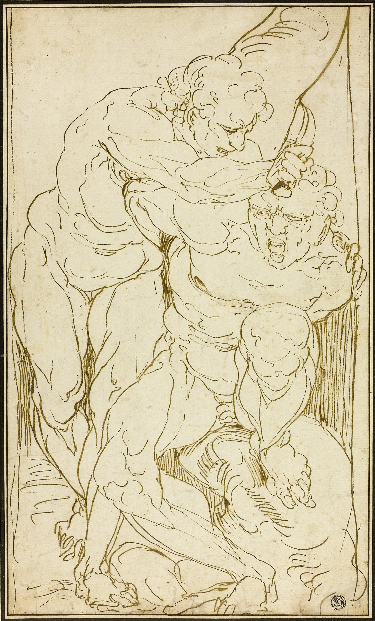 Apollo Flaying Marsyas - Attributed to Luca Cambiaso, Poster Print Wall Art
