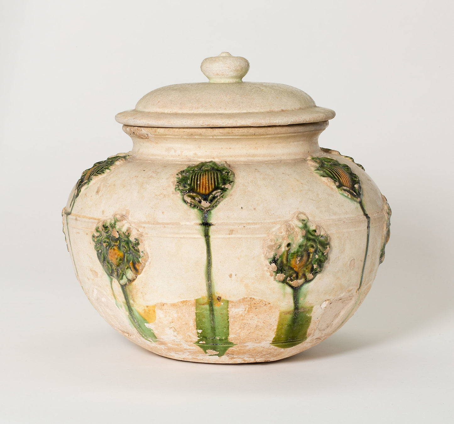 Covered Jar with Medallions - China, Poster Print Wall Art