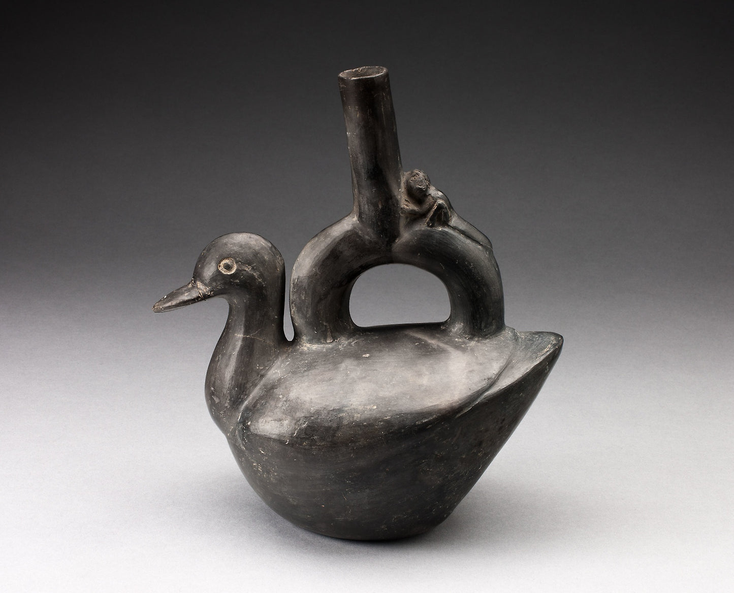 Single Spout Blackware Vessel in the Form of a Duck - Chimú, Poster Print Wall Art