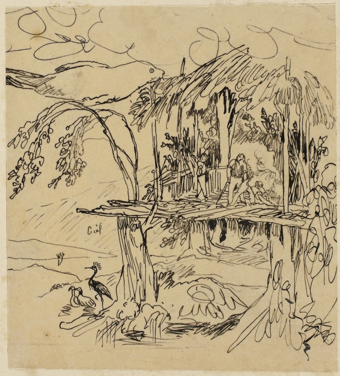 Etruscan Village - Rodolphe Bresdin, Poster Print Wall Art