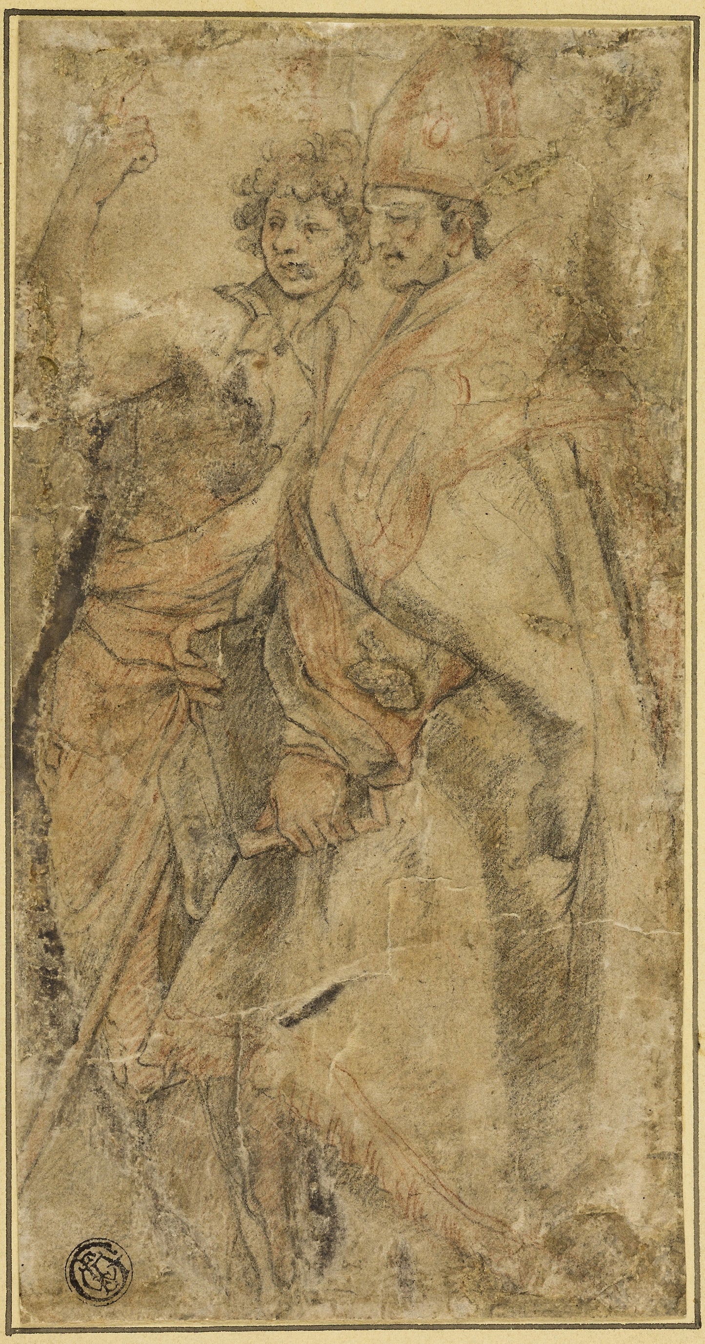 Saint John the Baptist and San Bernardo degli Uberti - After Andrea del Sarto, Poster Print Wall Art