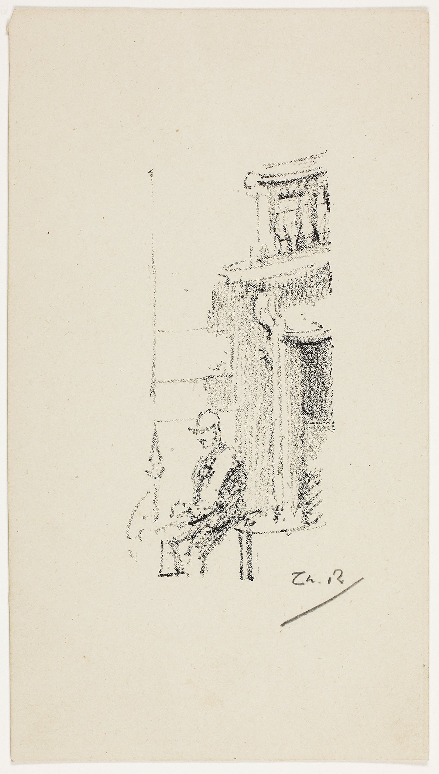 Figure and Doorway - Theodore Roussel, Poster Print Wall Art